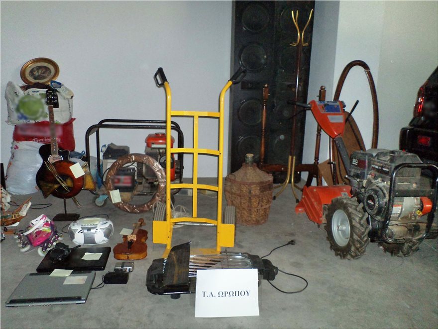 Ωρωπός: Σύλληψη τεσσάρων αλλοδαπών για συστηματικές ληστείες σε εξοχικές κατοικίες (φωτό)