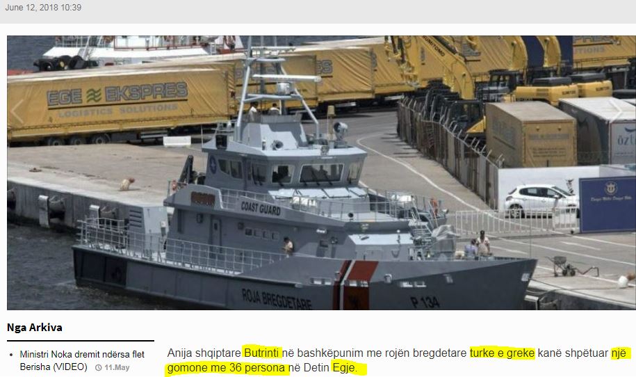 Αλβανικό περιπολικό στο Αιγαίο εντόπισε 36 παράνομους μετανάστες και μετά τους παρέδωσε στο Λιμενικό