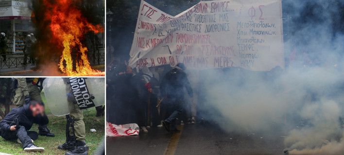 Επεισόδια στο κέντρο της Αθήνας για τον Γρηγορόπουλο – Ξύλο και χημικά (φωτο)