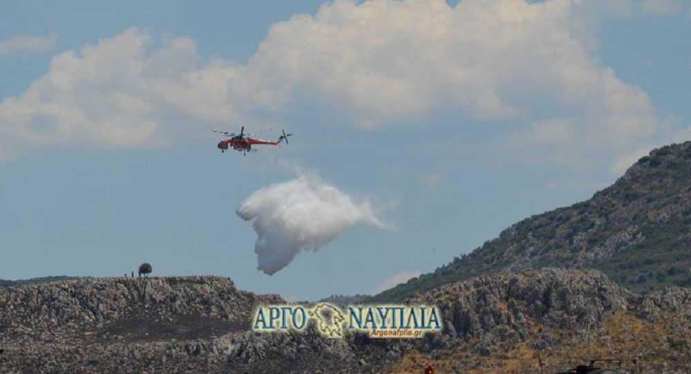 Υπό μερικό έλεγχο η πυρκαγιά στο Ναύπλιο και η φωτιά στη Θάσο