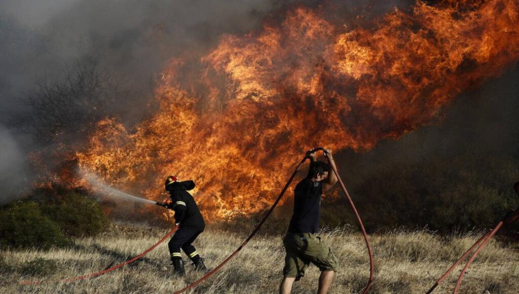 Πυρκαγιά στην Αχαΐα – Καίγεται δάσος