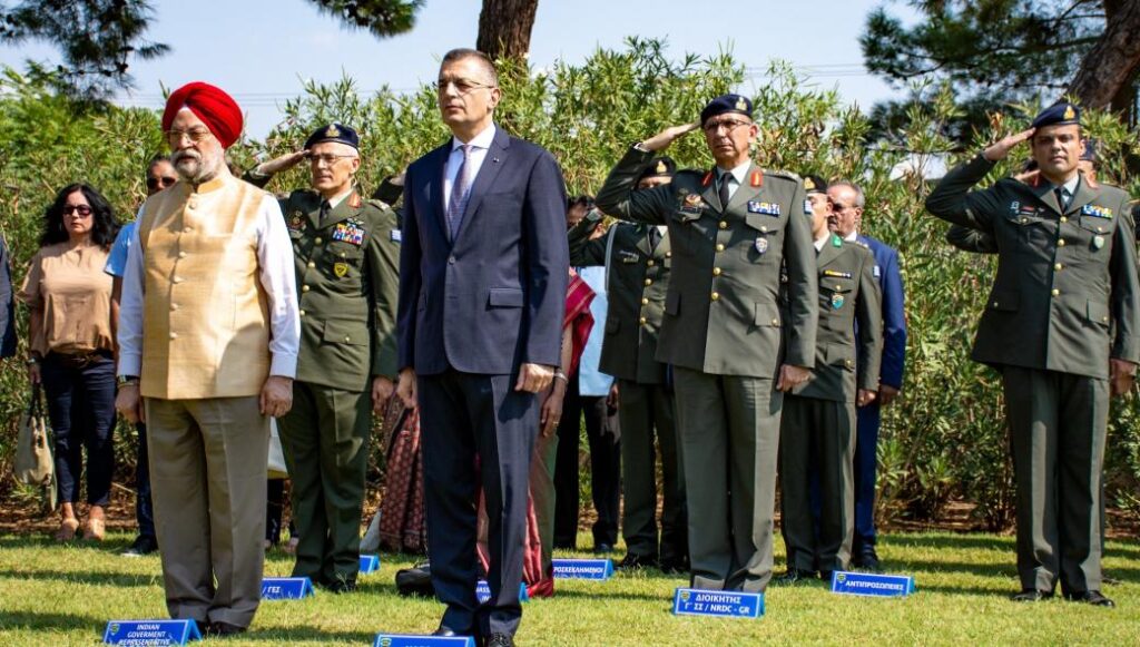 Τελετή Μνήμης για τους πεσόντες Ινδούς στρατιώτες του Α΄ ΠΠ παρουσία του ΥΦΕΘΑ Αλκιβιάδη Στεφανή
