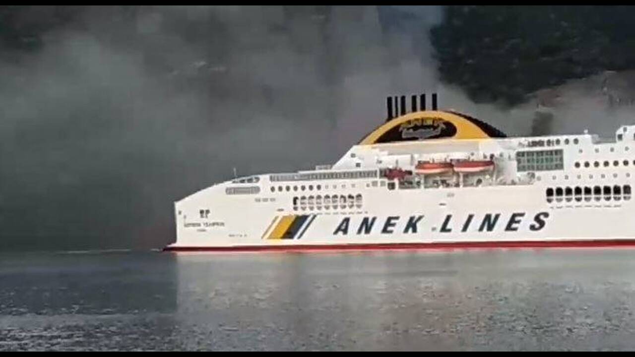 Νέα βίντεο από το κατάστρωμα του φλεγόμενου πλοίου «Olympic Champion» (βίντεο)