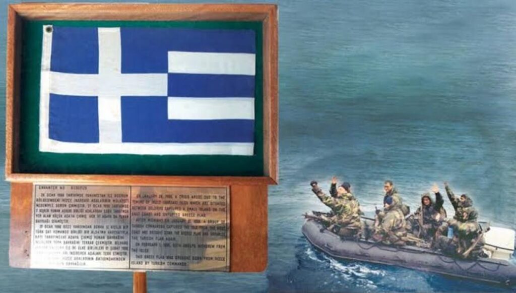 Οι Τούρκοι δηλώνουν ότι έχουν την ελληνική σημαία που πήραν από τα Ίμια σε μουσείο (φωτό)