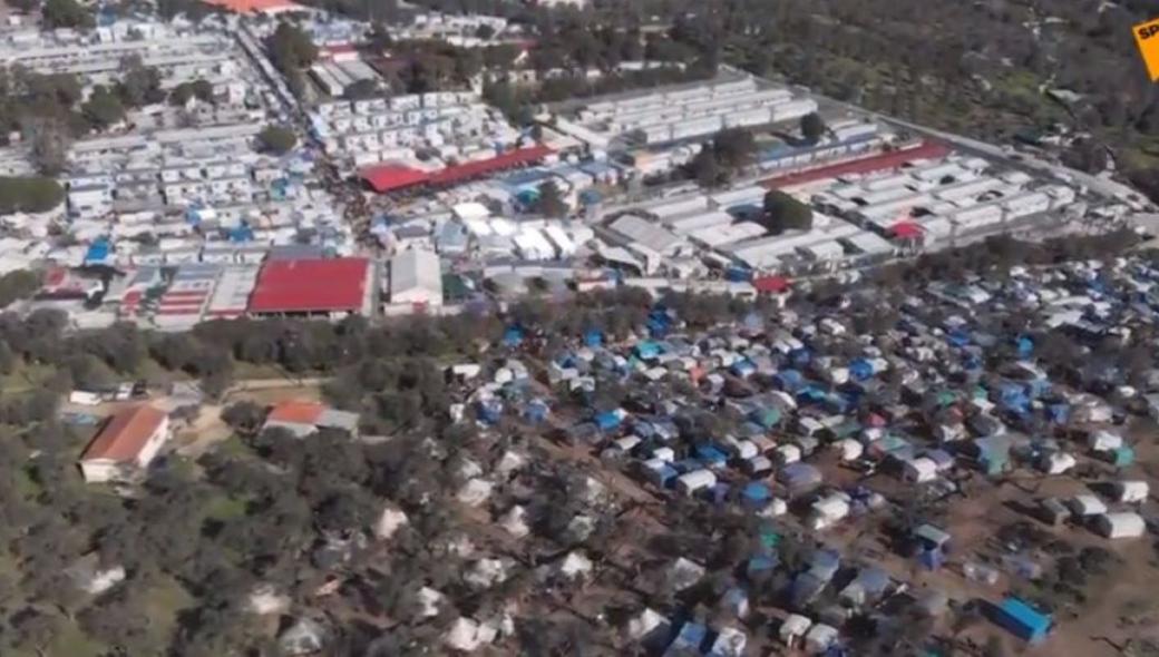 Μόρια: Πανοραμικά πλάνα δείχνουν την έκταση του καταυλισμού (βίντεο)