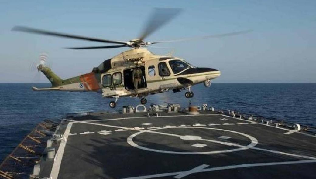 Κύπρος: Κοινή άσκηση της Φ/Γ Κανάρης με ελικόπτερο της Εθνικής Φρουράς