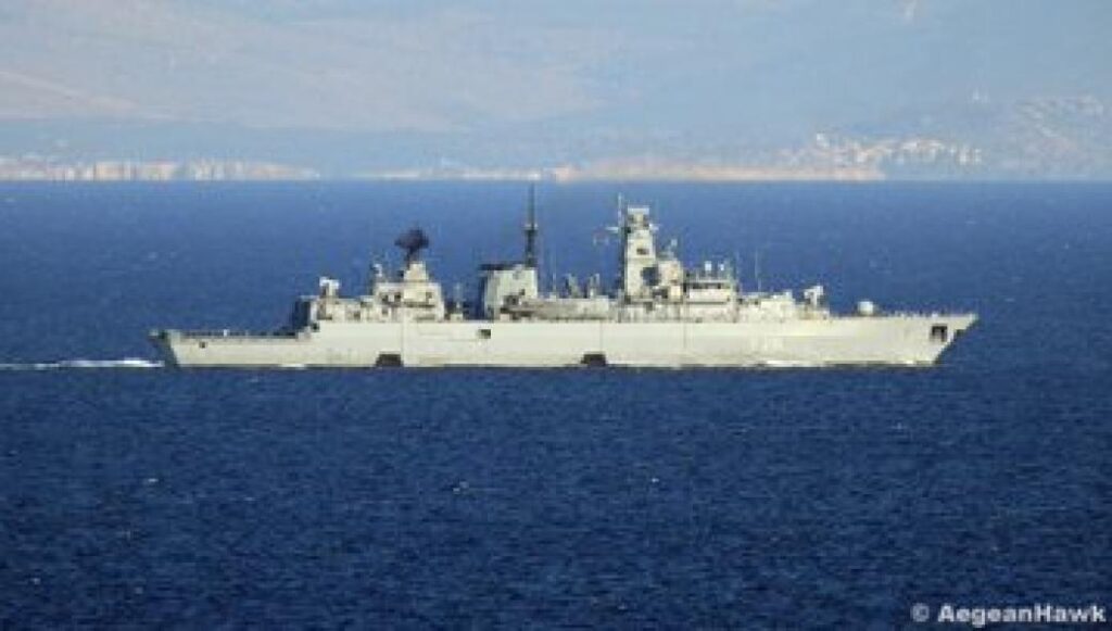 Ανατ. Αιγαίο: Η γερμανική φρεγάτα FGS Brandenburg στο Στενό της Χίου