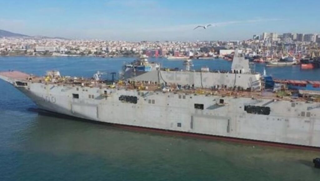 TCG Anadolu: Ολοκληρώνονται οι εργασίες στο τουρκικό ελικοπτεροφόρο