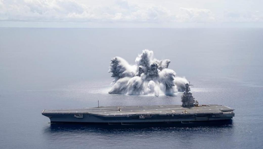 Σεισμική δόνηση… 3,9 βαθμών Ρίχτερ από την έκρηξη κοντά στο αεροπλανοφόρο USS Ford.