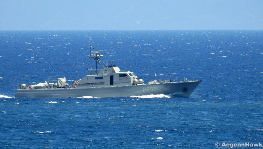 Το ΠΠΚ Κελευστής ΣΤΑΜΟΥ ενώ περιπολεί στο ανατολικό Αιγαίο