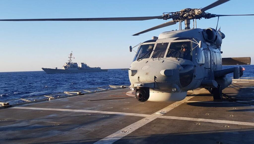 Πολυεθνική άσκηση προστασίας πλατφόρμας εξόρυξης υδρογονανθράκων νότια της Κρήτης