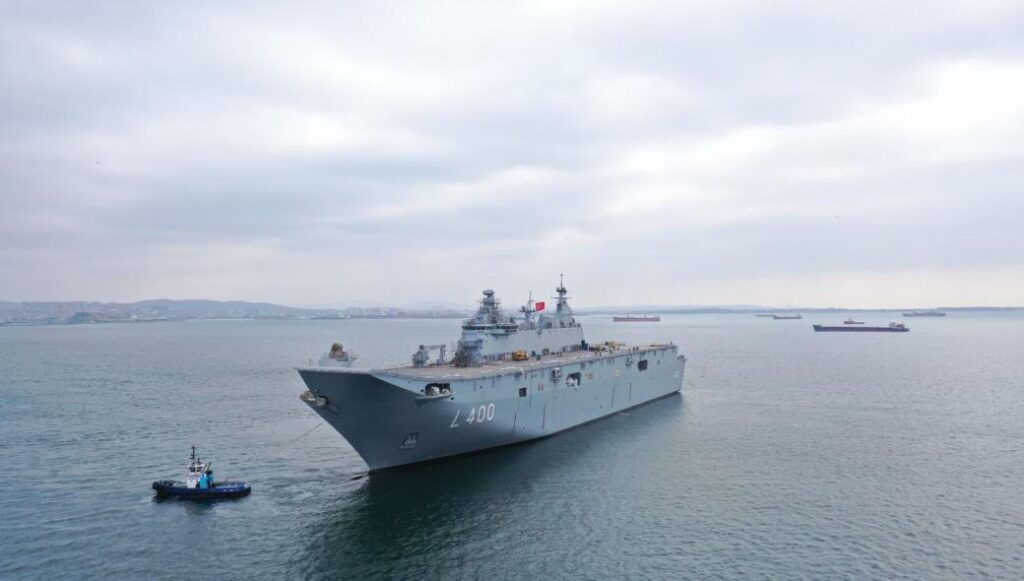 Έτοιμο να βγει στο Αιγαίο το πρώτο τουρκικό αεροπλανοφόρο (L-400 TCG Anadolu)