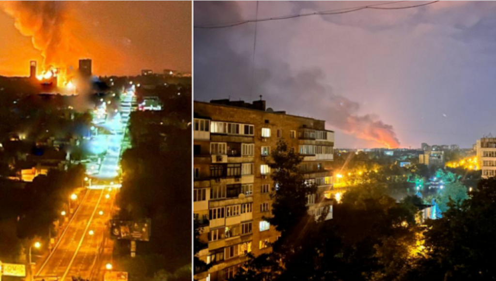 Τοξική αμμωνία εκλύεται από φλεγόμενο ζυθοποιείο στη Ντανιέτσκ που βομβαρδίστηκε από το Κίεβο