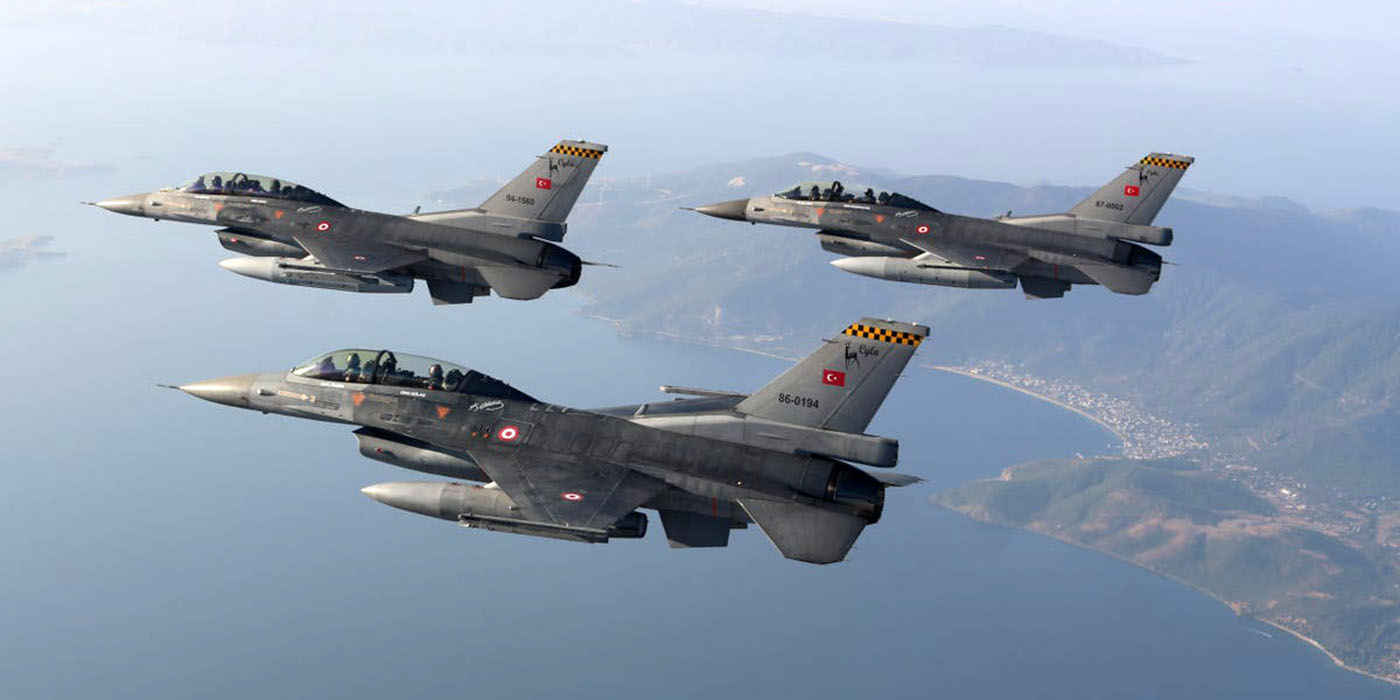 Νέες πτήσεις τουρκικών F-16 πάνω από ελληνικά νησιά του Αιγαίου