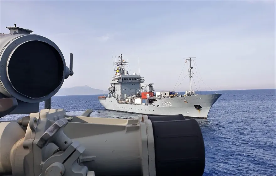 Πραγματοποιήθηκε συνεκπαίδευση ναρκοθηρευτικού του Πολεμικού Ναυτικού με γερμανικό πλοίο σε Λέσβο-Χίο
