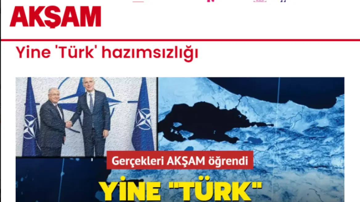 Για το «αδιέξοδο» στο ΝΑΤΟ κατηγορεί την Ελλάδα τουρκική εφημερίδα