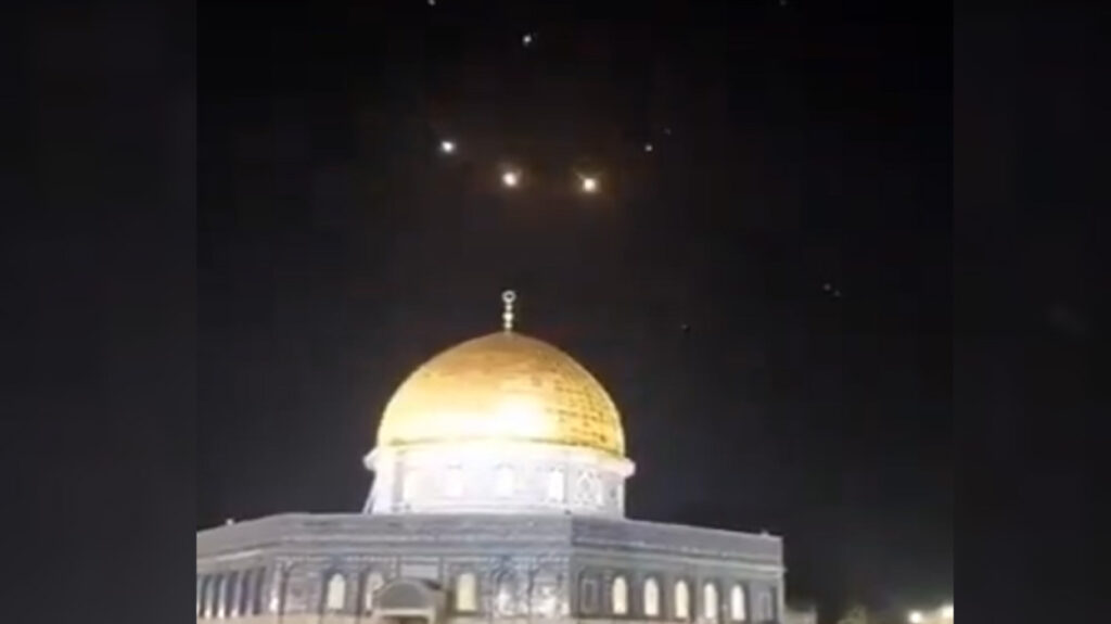 Η στιγμή της αναχαίτισης των ιρανικών drone πάνω από το Όρος του Ναού στην Ιερουσαλήμ (βίντεο)