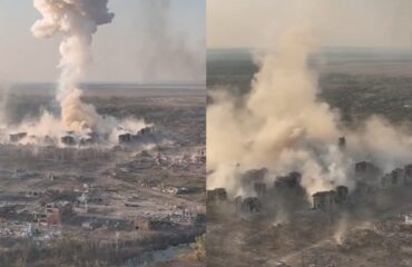Videó: Orosz FAB-3000 találat az ukrán erők állásaira Volcsanszkban