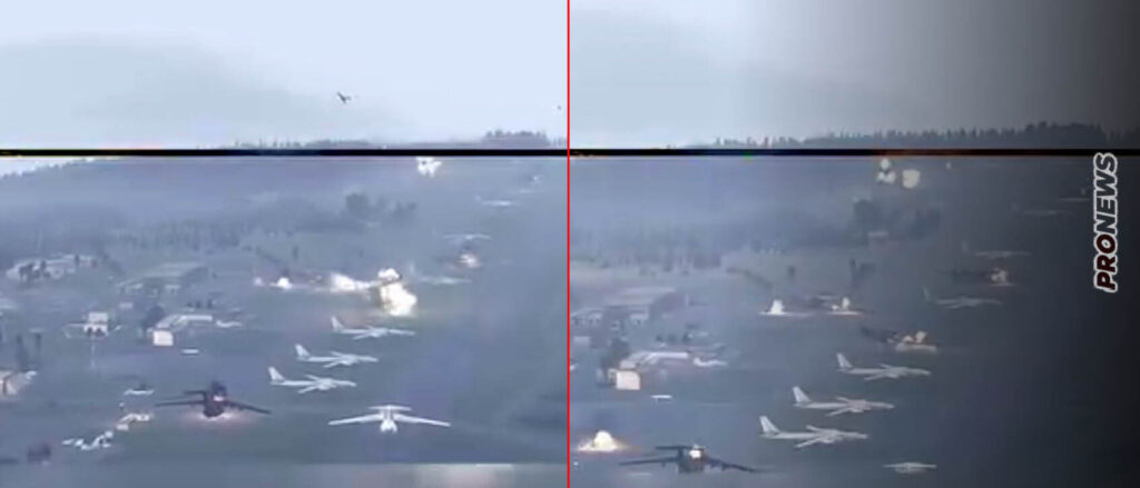 Συγκλονιστικό βίντεο από τον βομβαρδισμό των ρωσικών βάσεων: Σαν «καθιστές πάπιες» τους κτυπούν τα ουκρανικά FPV