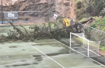 Έπεσαν δέντρα σε γήπεδο ποδοσφαίρου στην Ηλιούπολη