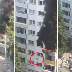 Βίντεο: Δύο παιδιά πέφτουν από ύψος 9 μέτρων σε φλεγόμενο κτίριο στην Γκρενόμπλ και σώζονται από το πλήθος