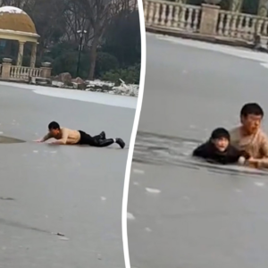 Βίντεο: Άντρας στην Κίνα έσπευσε να σώσει ένα παιδί από παγωμένη λίμνη και παραλίγο να πεθάνει