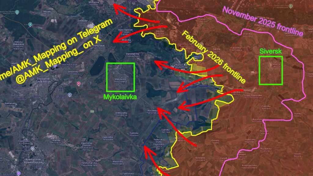 Ταχεία ρωσική προέλαση δυτικά του Σεβέρσκ