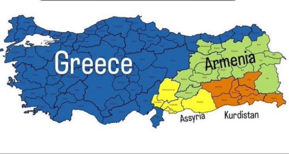 Πλήθος ισραηλινών λογαριασμών  στο Χ ανεβάζουν εικόνες με το νέο χάρτη της Τουρκίας