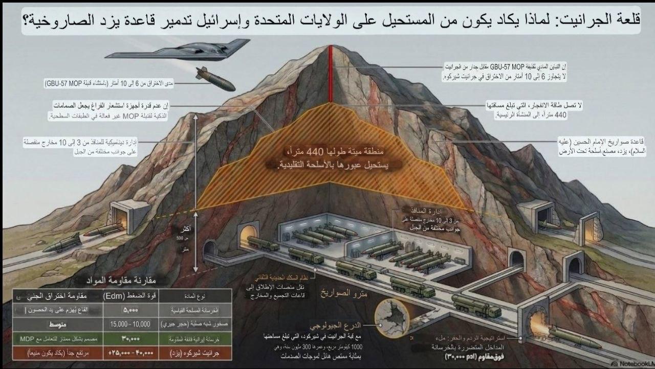 Ο «χάρτης» της «πόλης των πυραύλων» του Ραν στο Ιράν: Χτισμένη υπογείως σε βουνό από γρανίτη σε βάθος 500 μέτρων!