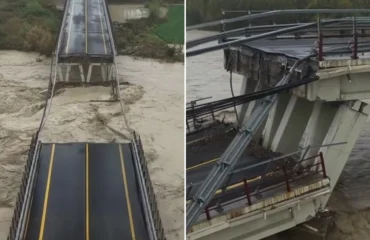 Ο Ερμίνιο «σαρώνει» την Ιταλία – Κατέρρευσε γέφυρα πάνω από τον ποταμό Τρίνιο (φώτο-βίντεο)