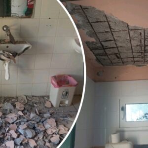 Παραλίγο τραγωδία στο 16ο Δημοτικό Σχολείο Αθηνών: Κατέρρευσε το ταβάνι στις τουαλέτες (φώτο)