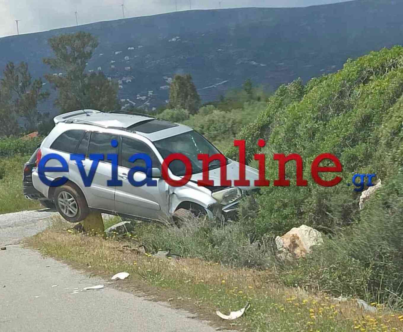 Οδηγός τζιπ στην Εύβοια έχασε τον έλεγχο του οχήματος και εξετράπη της πορείας του (φωτογραφίες)