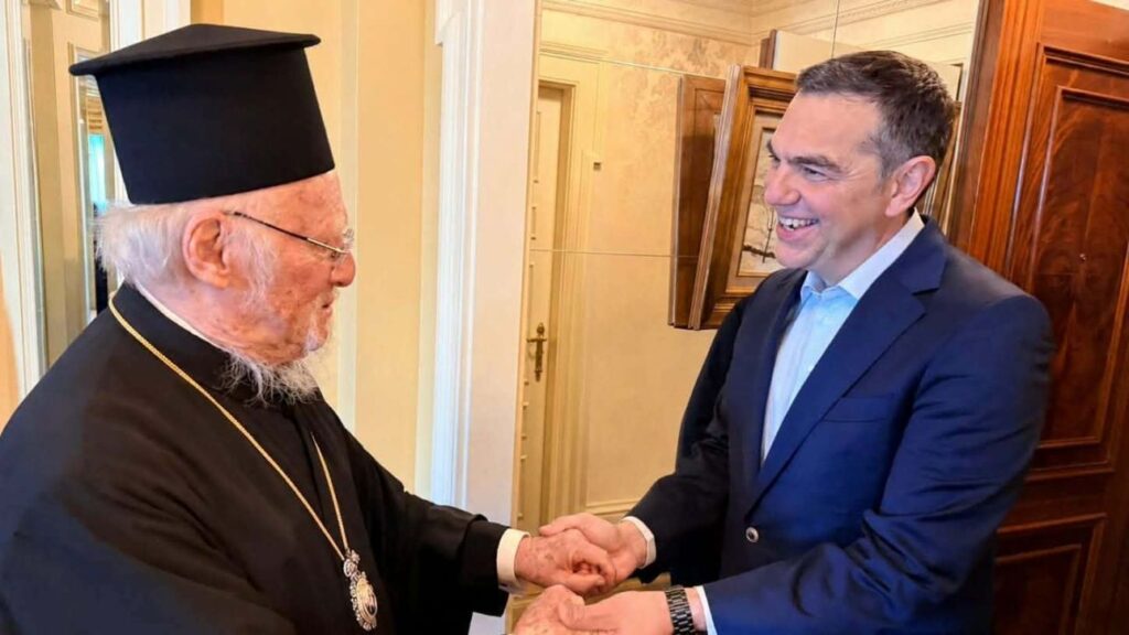 Ο Α.Τσίπρας συναντήθηκε με τον Βαρθολομαίο: «Αριστερά και Εκκλησία πορεύονται με κοινές ανθρωπιστικές αρχές»