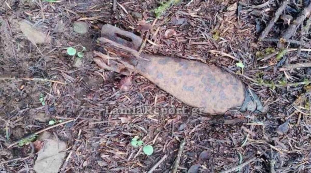 Βγήκαν για περπάτημα σε δάσος της Ευρυτανίας και βρήκαν… όλμο του Β’Π.Π. (φωτογραφίες)