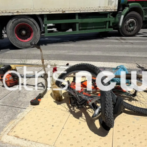 Τροχαίο δυστύχημα στον Πύργο: Φορτηγό παρέσυρε και σκότωσε 55χρονο ποδηλάτη (βίντεο)