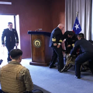 Χιλή: H στιγμή που σκύλος ανίχνευσης ναρκωτικών αρπάζει αξιωματικό από… την τσέπη σε παρουσίαση (βίντεο)
