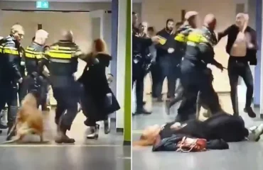 Βίντεο: Αστυνομικοί στην Ολλανδία ρίχνουν κάτω έγκυο γυναίκα και γίνεται χαμός