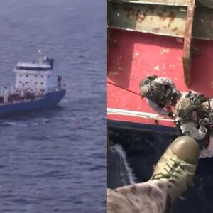 Κόλπος του Ομάν: H στιγμή της διάσωσης του πληρώματος του πετρελαιοφόρου που κτυπήθηκε από αμερικανικό μαχητικό