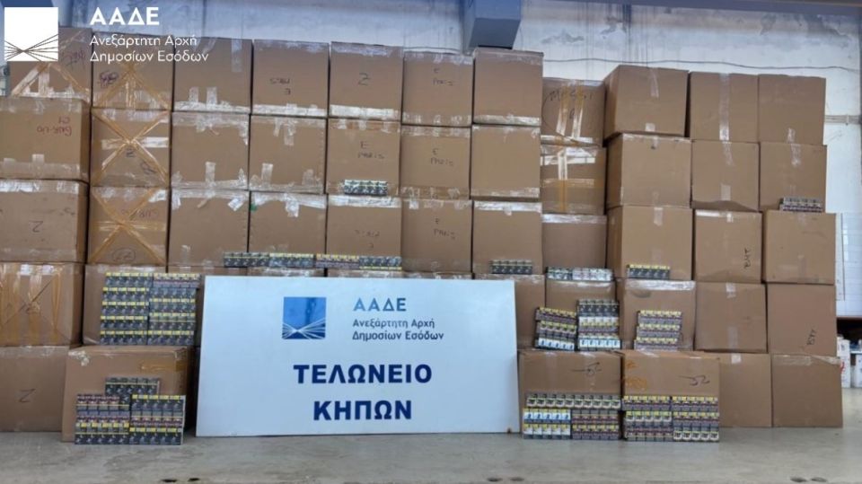 «Μπλόκο» της ΑΑΔΕ σε φορτηγό από την Τουρκία με 5,6 εκατ. λαθραία τσιγάρα