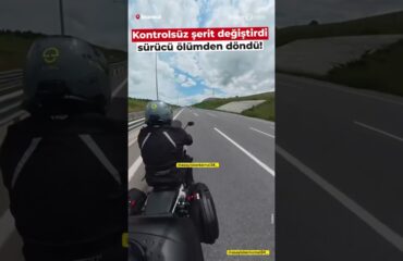 Τρομακτικό τροχαίο στην Τουρκία: Μηχανή «καρφώθηκε» σε ΙΧ μετά από απότομη αλλαγή λωρίδας (βίντεο)