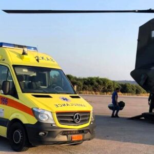 Έκτακτη αεροδιακομιδή 66χρονης που τραυματίστηκε σοβαρά σε τροχαίο στην Εύβοια