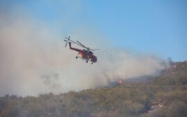Μεσσηνία: Φωτιά σε δασική έκταση στην περιοχή Βλαχόπουλο – Προειδοποιητικό μήνυμα στους κατοίκους