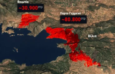 Αποκαλυπτική δορυφορική εικόνα: Πάνω από 111.000 στρέμματα έγιναν στάχτη