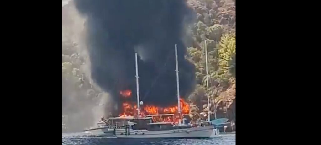 Τουρκία: 115 επιβάτες έπεσαν στη θάλασσα για να σωθούν μετά από φωτιά σε τουριστικό σκάφος (βίντεο)
