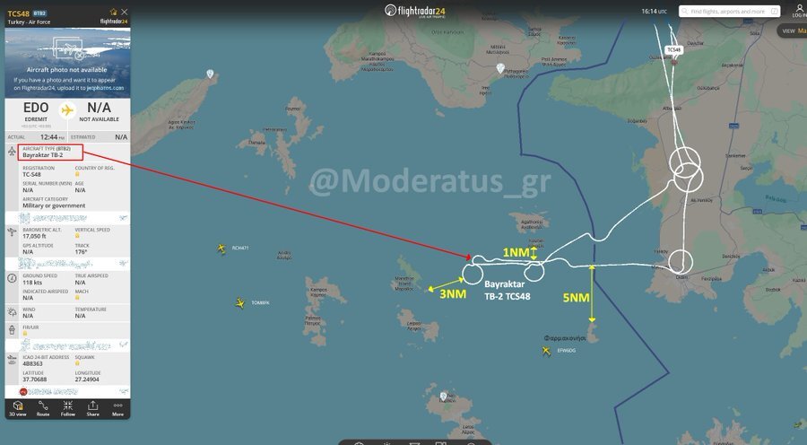 Ένα (!) μίλι μόλις από τις ακτές των ελληνικών νησιών έφτασαν σήμερα τα τουρκικά drones! (χάρτες}