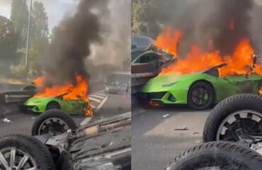 Παρίσι: Πατέρας και γιος σκοτώθηκαν σε τροχαίο με Lamborghini – Κόπηκε στα δύο και τυλίχθηκε στις φλόγες (βίντεο)