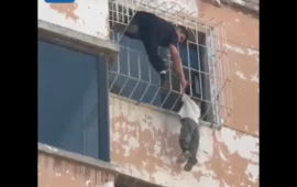 Βίντεο: 5χρονος κρεμόταν στο κενό από τον 6ο όροφο πολυκατοικίας στην Κίνα – Πώς σώθηκε