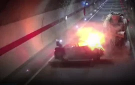 Τουρκία: ΙΧ έπεσε σε μπετονιέρα και «τυλίχθηκε» στις φλόγες – Νεκρός ο οδηγός (βίντεο)