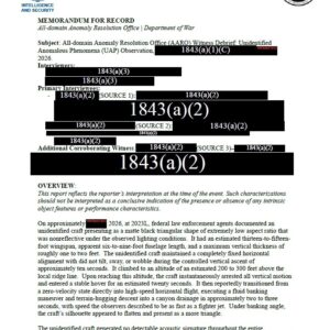 Πεντάγωνο: Νέα αποχαρακτηρισμένα έγγραφα  στη δημοσιότητα για Άγνωστα Ιπτάμενα Αντικείμενα